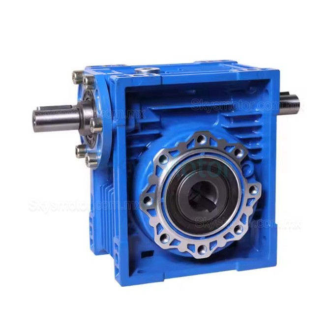 Reductor de tornillo sin fin serie NRV-VS63 de 0,3-2,8 kW, relaci&oacute;n 20:1, 118-160 nm con eje de entrada doble